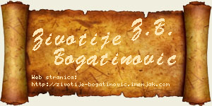 Životije Bogatinović vizit kartica